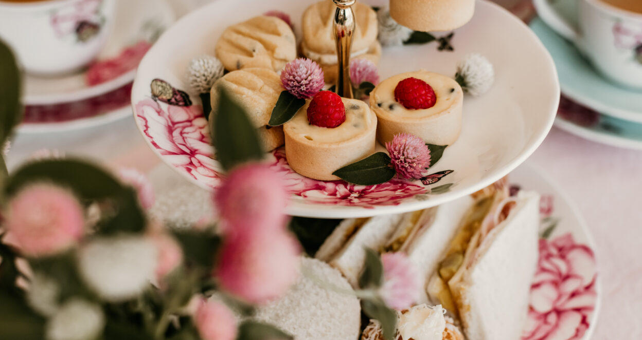 high tea set up