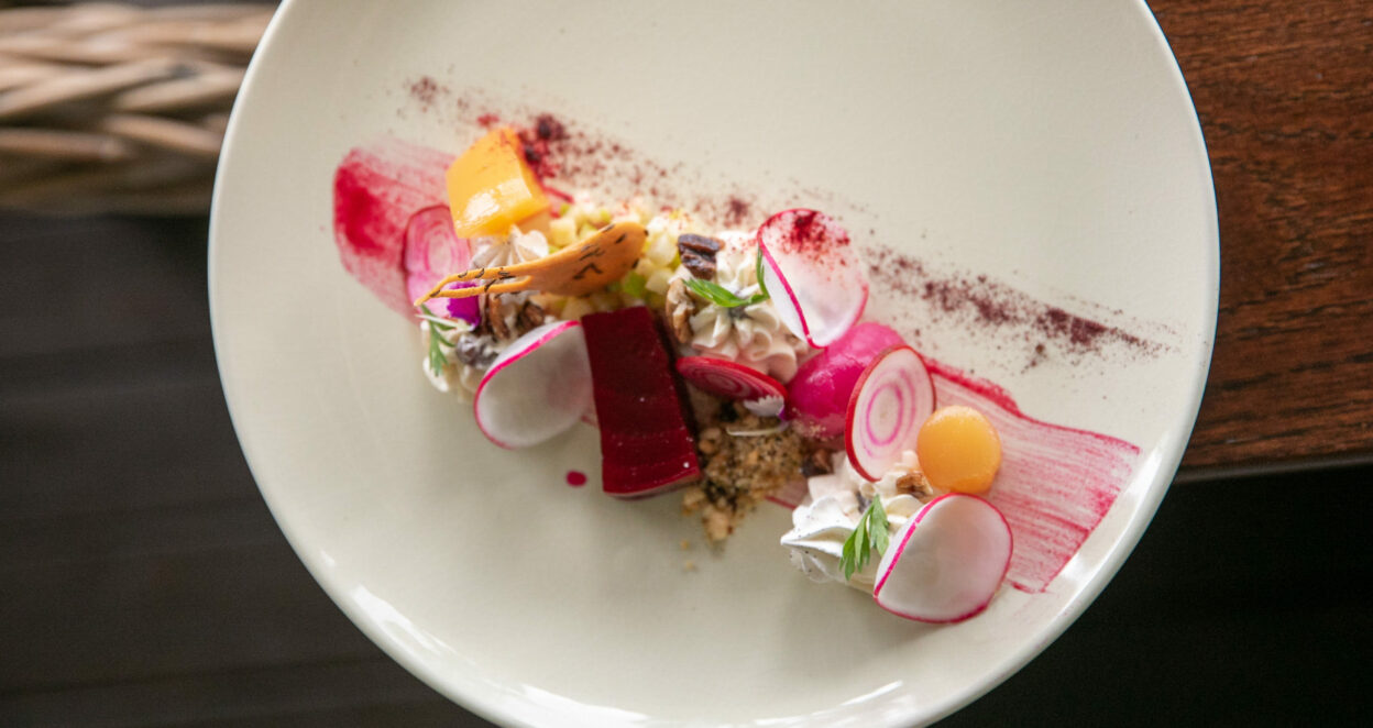 Beetroot entree at Tweed River House