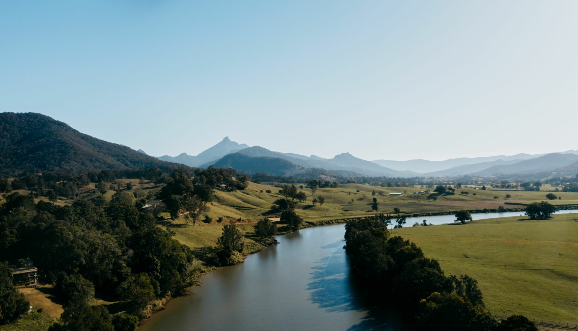 aerial view of the tweed valley