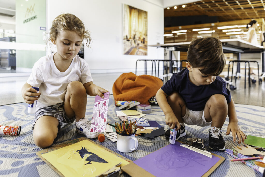 Family craft session at Tweed Regional Gallery