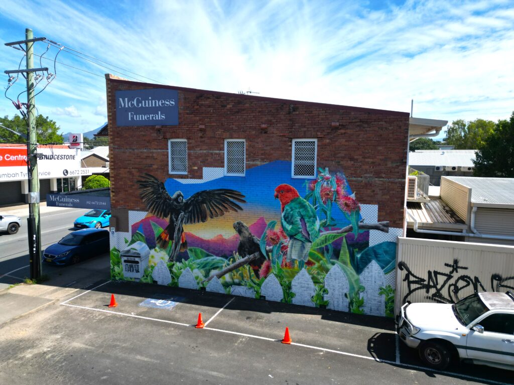 Gus Eagleton Street art mural in murwillumbah