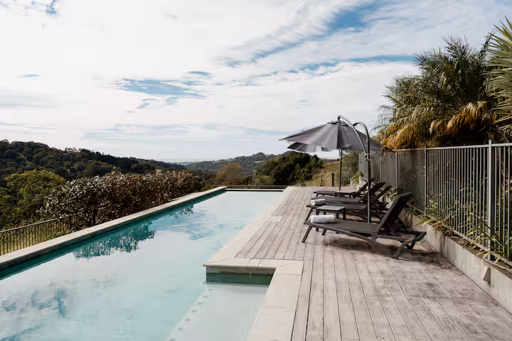 Pool with a view at Potager House