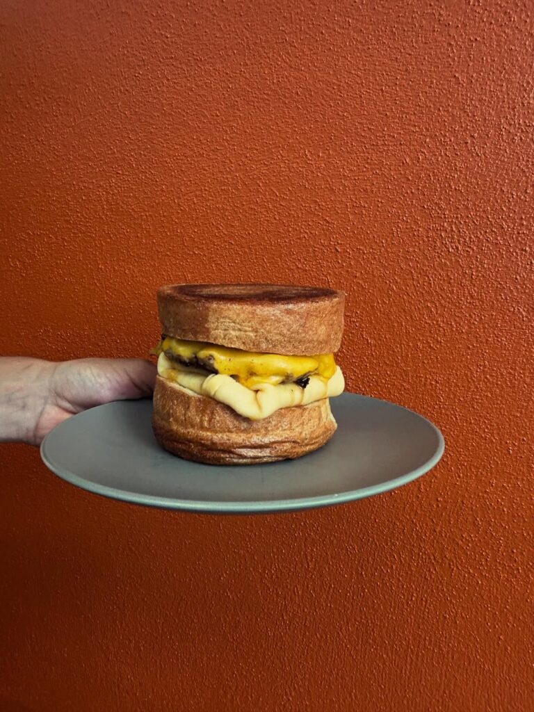 breakfast muffin at nice nice neighbourhood cafe