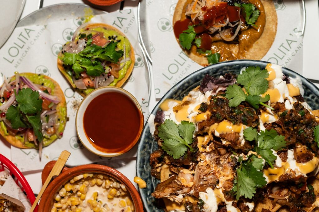 mexican feast at Lola's mexican cantina