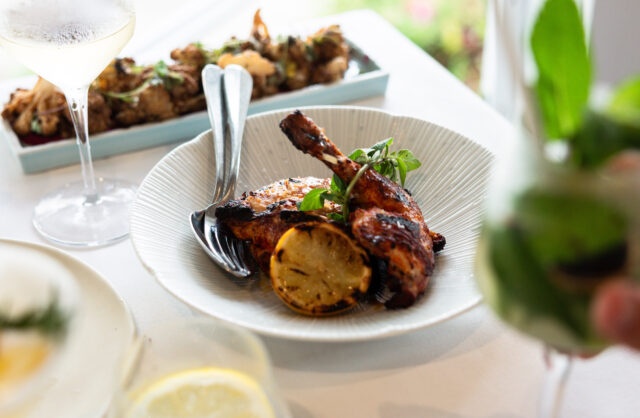 beachside restaurant Taverna serving greek food