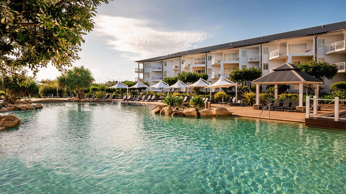 eco stays banner image of Mantra on salt beach in kingscliff resort pool