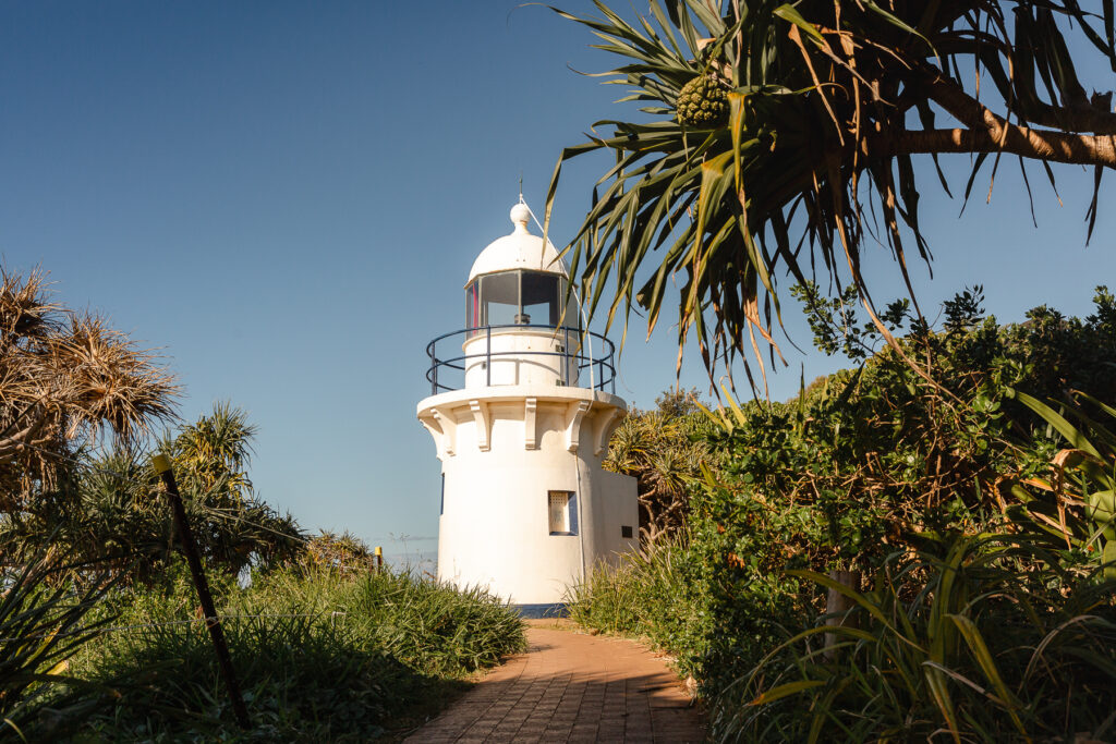 walking trail up to fingal head lighthouse
