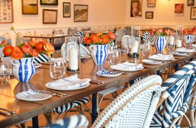group dining set up at Paper Daisy in Cabarita Beach