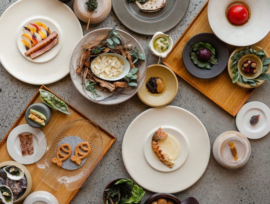 Pipit restaurant long lunch menu in northern nsw
