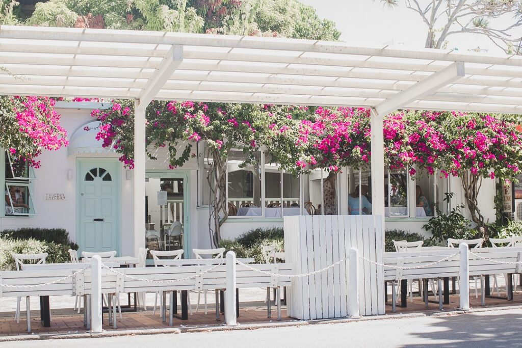 greek restaurant alfresco group dining area in Kingscliff